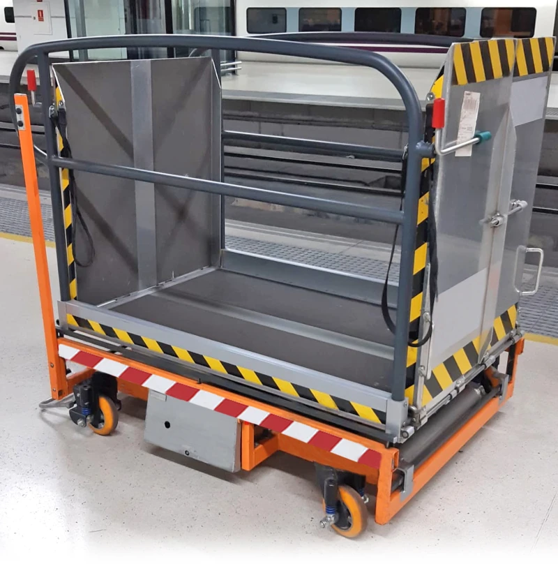 Railway Castor project. Platform for regular use in places that requires good stability