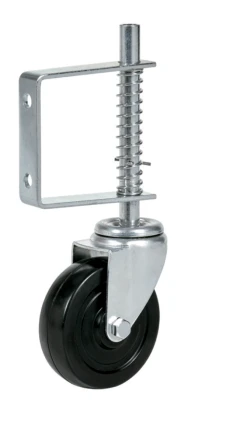 Spring loaded castors for gates