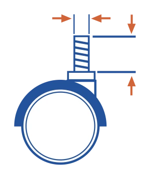 Ancho x alto espiga roscada